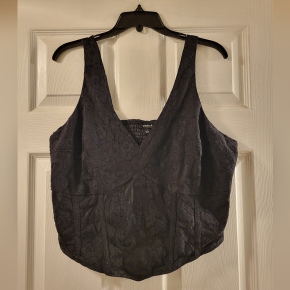 torrid Tops - Torrid Black Lace V-Neck Top